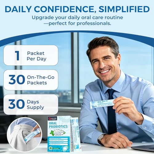 Image of NATURE TARGET Oral Probiotics for Bad Breath - Popping Probiotic Powder | 9 Billion CFU with Zinc & Natural Vitamin C for Healthy Teeth & Gums | 30 on-the-go Packets | Sugar-Free | Natural Mint Flavor