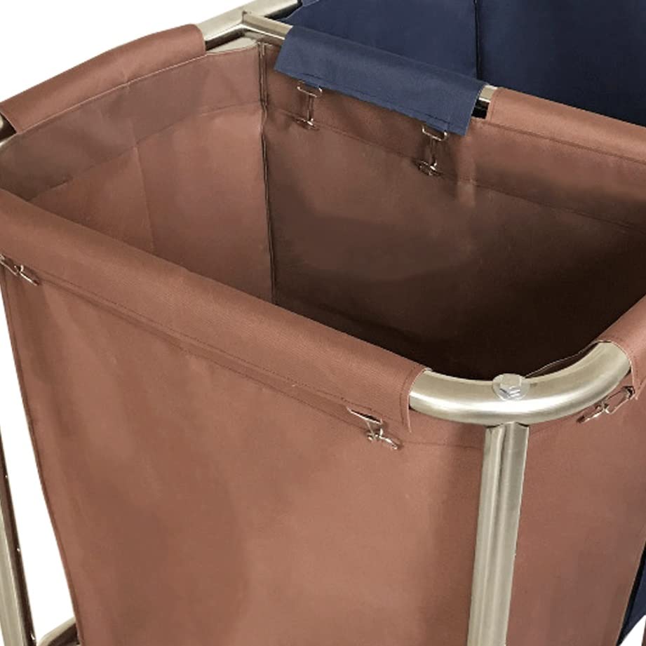 Cestas con ruedas para lavandería comercial en tamaño A con bolsa 6