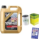 Original MANN Ölfilter Filter Set Inspektionspaket 5 Liter Liqui Moly Motoröl Leichtlauf 10W-40 MANN-FILTER Ölfilter