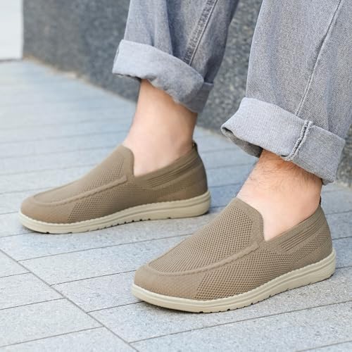 Image of 1TAZERO Men Slip On Shoes Loafer with Arch Support Insoles,Men Casual Shoes for Plantar Fasciitis