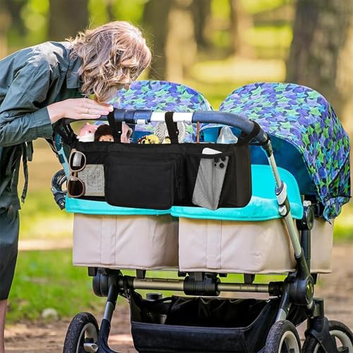 Sac de rangement pour poussette premium imperméable et grand format