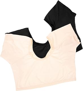 SUPVOX 2 Pçs Almofadas De Suor Nas Axilas Masculinas Roupas Íntimas Pretas Moletons Para Meninas Masculinas Camisa Atlética Colete De Suor Respirável Nas Axilas Protetor De Suor Nas