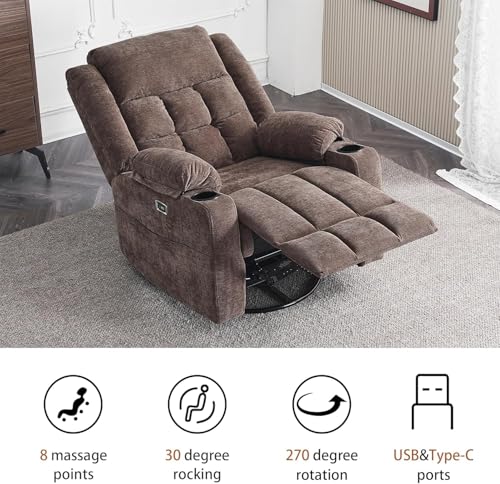Sillón reclinable eléctrico con masaje y calor miniatura 5