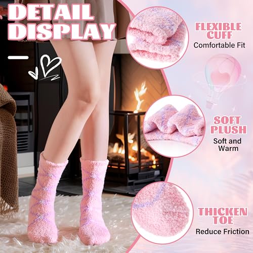 Image of Anlisim Fuzzy Socks for Women, Soft Comfy Cozy Fluffy Thick Winter Warm Fleece Slipper Socks