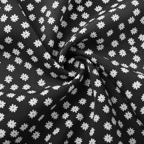 Palazzo Pants for Women Summer Casual Polka Dot Wide Leg Trousers Smocked Waist Ruffle Hem Boho Flowy Beach Pant3