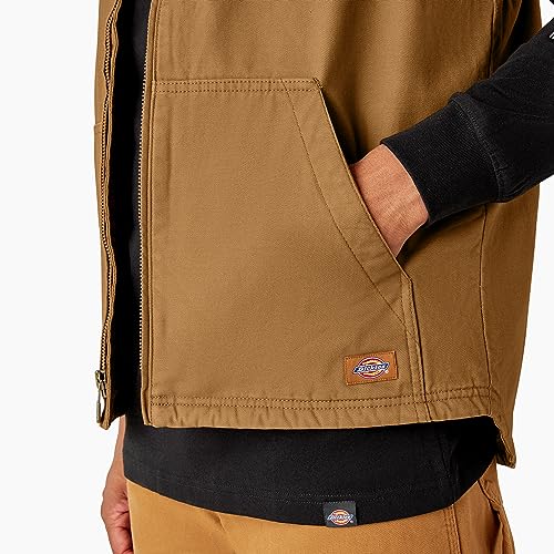 Dickies Męska kamizelka z podszewką Sherpa robocza odzież wierzchnia, brązowa kaczka, M, Brązowa kaczka, M