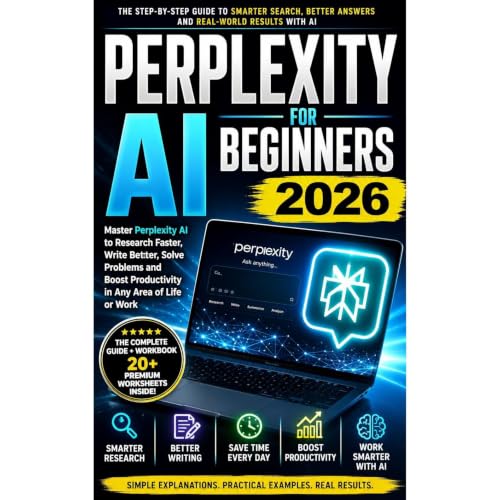Perplexity AI for Beginners 2026 Audiolibro Por david melville arte de portada