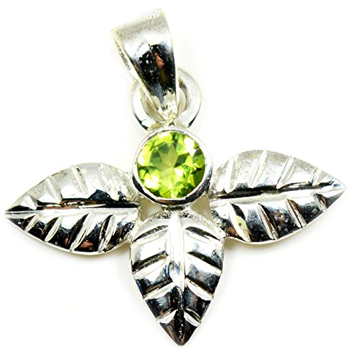 Pendentif rond août birthstone en argent, un éclat de nature sur vous