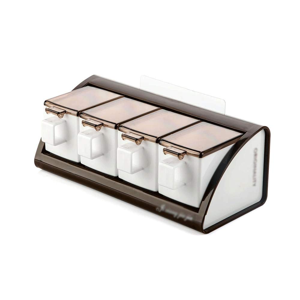IANSHFKN Wall Mounted Spice Jar Container Salt Pepper Can Seasoning Box Sugar Pot Organizer Storage Boxes Kitchen Accessories