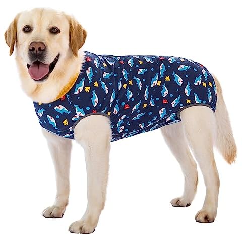 kzrfojy Dog Surgery Recovery Suit Dog Onesie Dog Bodysuit Surgical Suit for Female (Not Need Roll It Up to Go Potty for Male Dogs) Spay Post Healing Neuter After Surgery Suits Cover