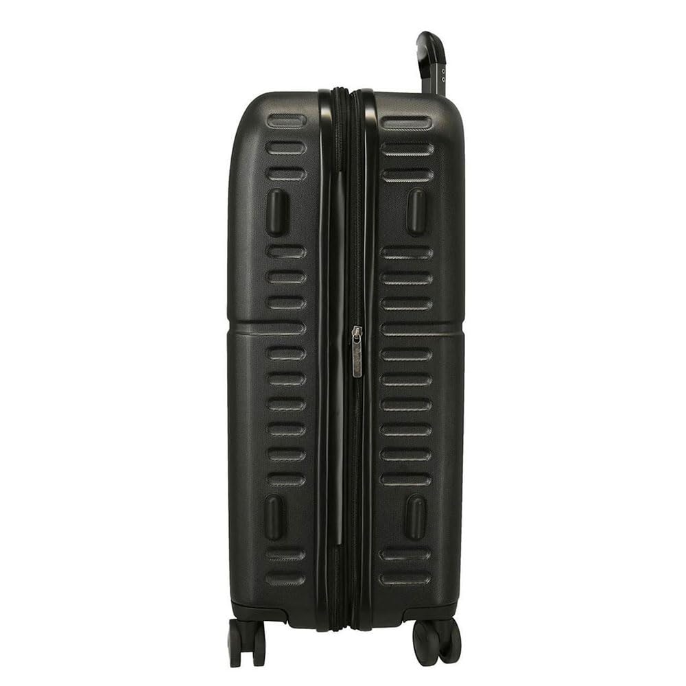 Pepe Jeans Highlight Juego de maletas Negro 55/70 cms Rígida ABS Cierre TSA integrado 116L 7,54 kgs 4 Ruedas dobles Equipaje de Mano
