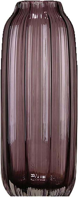 バーゼ 紫色の透明ガラス花瓶紫色の水耕木の花の配置装置現代の家の装飾の装飾品 訳ありセール 格安 オフィスの花瓶 花の装飾センターピース B Size