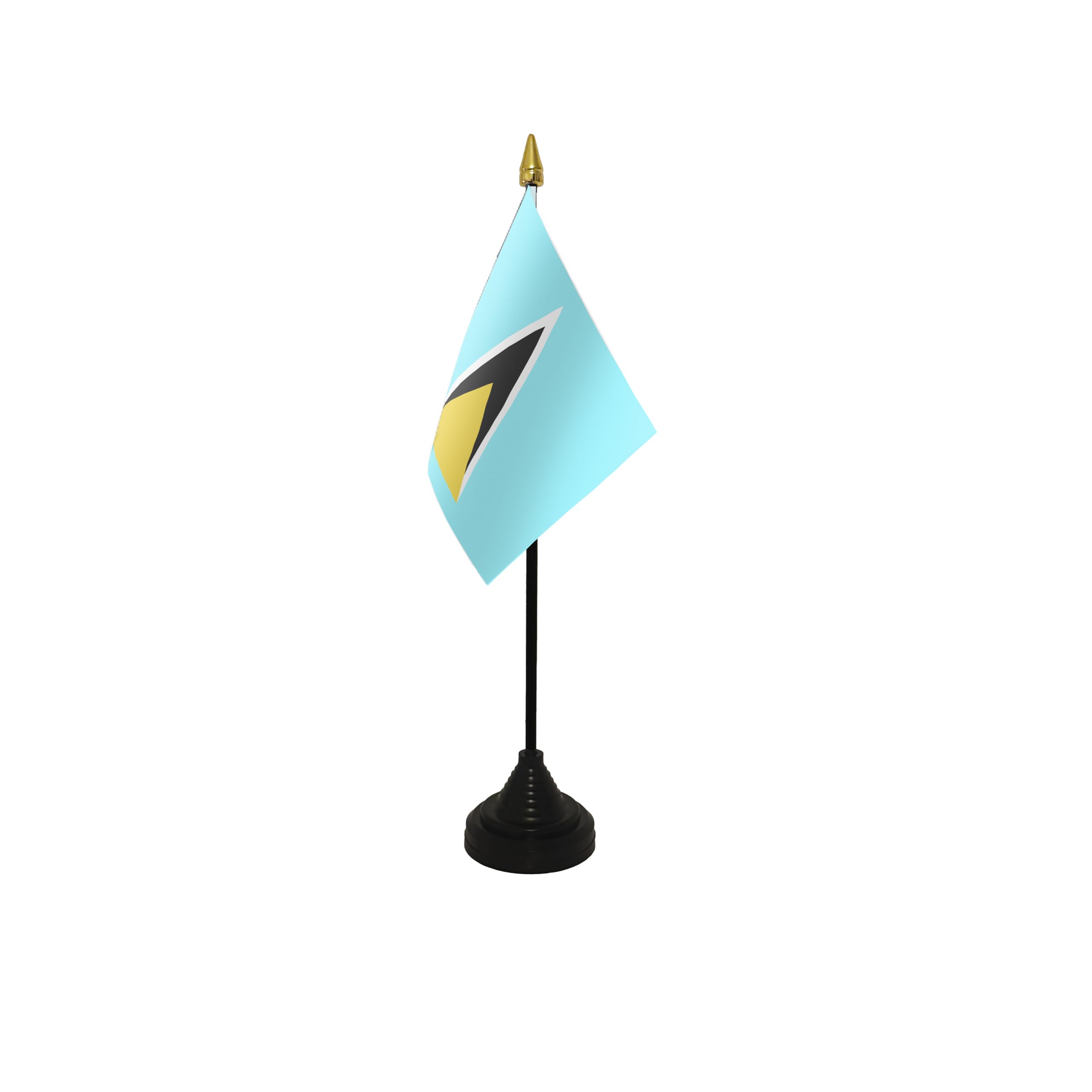 Flagtex Saint Lucia Small Table Flag With Black Base