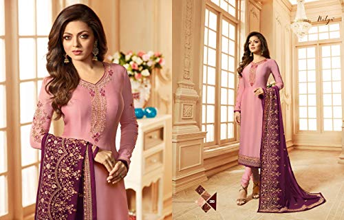 Image of Delisa Indian Pakistani traditional Ethnic Eid Party Plus Size salwar kameez suit ready to wear Dress For womens-2208