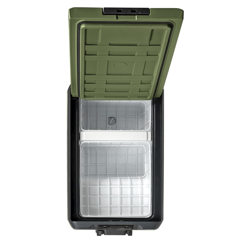 Yolco KX30 Green elektryczna lodówka kompresorowa, podwójna strefa, sterowanie za pomocą Bluetooth, 12/24 V i 230 V, do samochodu, ciężarówki, łodzi, lodówki kempingowej