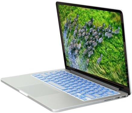 TOP CASE - Silicone Keyboard Cover Skin for MacBook Unibody 13-Inch/Old Generation MacBook Pro 13, 15, 17-Inch with or Without Retina Display/Wireless Keyboard with TopCase Mouse Pad - Royal Blue