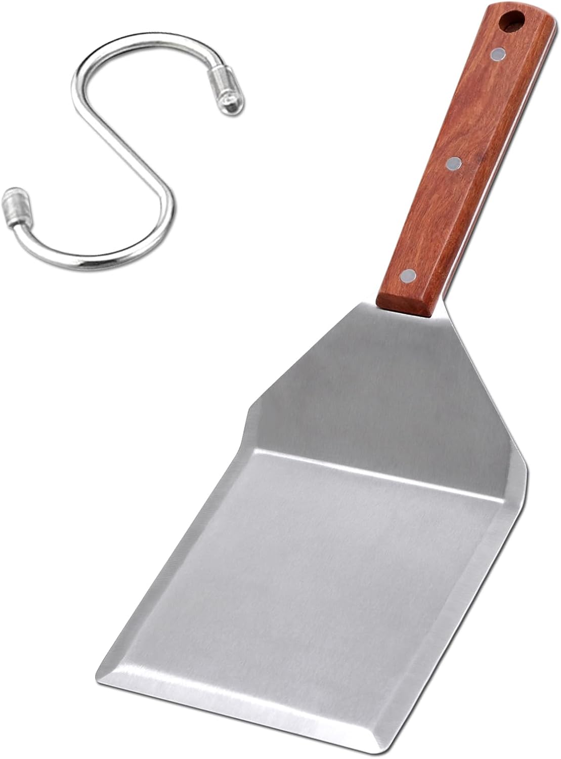 Eolilim Large Metal Spatula 15 x 12.7cm with Hook, Stainless Steel