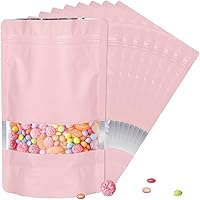Vista 23 de 5.9"x8.6" 120 piezas Bolsas de Mylar para almacenamiento de alimentos, bolsa a prueba de olores con ventana mate, bolsas de almacenamiento