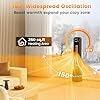Auertech 35" Space Heater and Fan Combo, 1500W Tower Heater with Humidifier, 1.75L Water Tank, 150° Oscillating, Thermostat, 2-in-1 Electric Heater Fan for Indoor Use Large Room