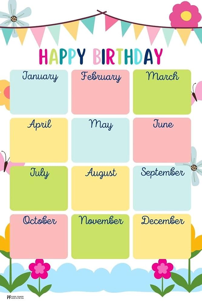 Amazon.com: Birthday Chart For Classroom Happy Birthday Poster Display Cool Wall Art Print Poster 16x24 : Office Products amazon-com-birthday-chart-for-classroom-happy-birthday-poster-display-cool-wall-art-print-poster-16x24-office-products