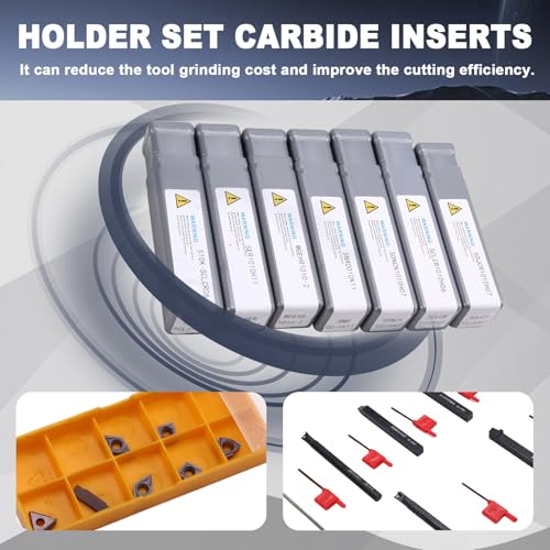 Ensemble de porte-outils de tournage rigide en acier allié et carbure - 3