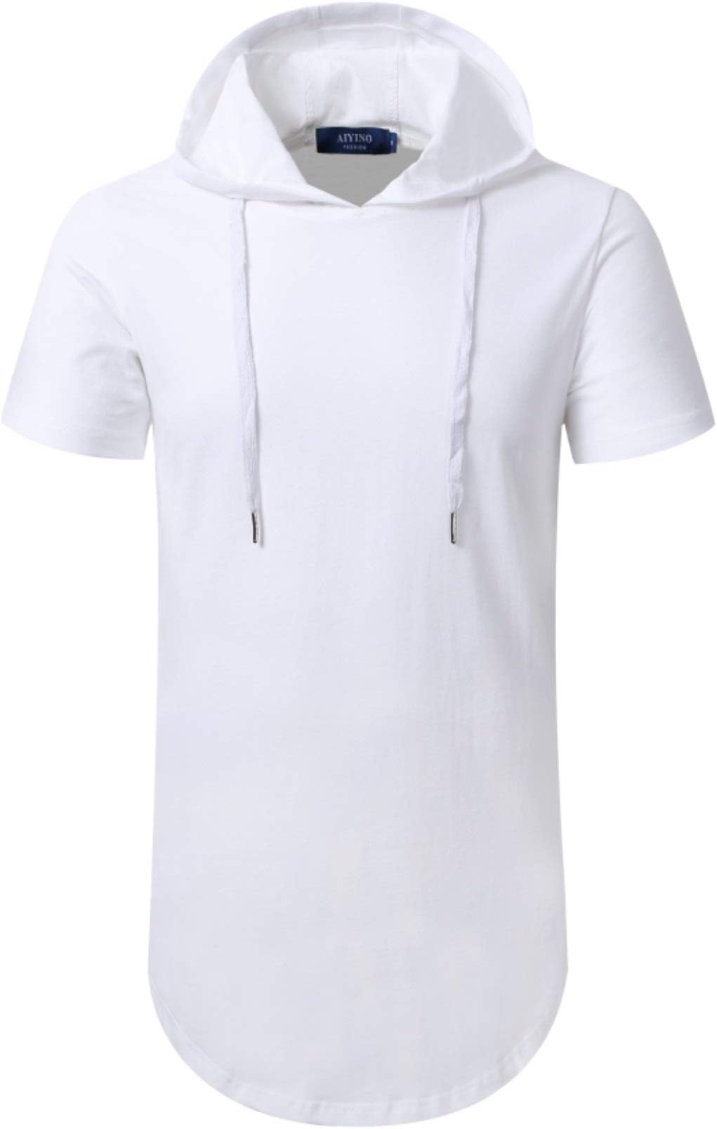 Men's S-5X Short Sleeve Fashion Athletic Hoodies Sport Sweatshirt Hip Hop Pullover