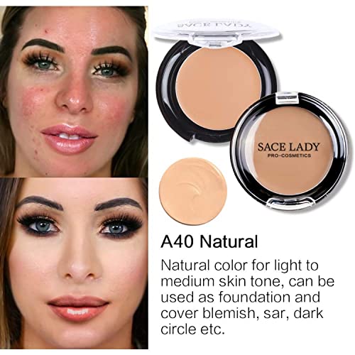 Sace Lady AMZ-SL218+231+233+PU22 Waterproof Full Coverage Concealer With Primer Sponge Set, Smooth Matte Flawless Creamy Liquid Foundation Corrector Makeup Kit For Face Eye Dark Circles Spot Acne Scar Cover thumb #4