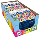 Ahoj-Brause Brause-Finger Vorratspack 16x150g – Kaubonbon mit Fruchtgummi, prickelnd-saures Fingerfood in Waldmeister, Pfirsich & Bubble Gum mit Himbeer-Nagel, Vegan