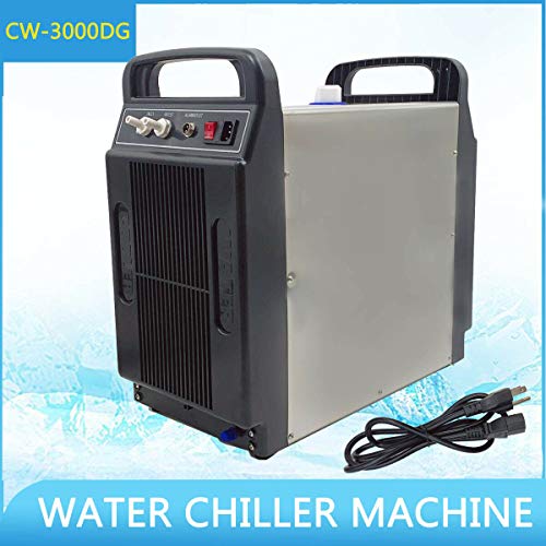 TABODD 8L Industrial Water Chiller CW-3000, 110V Thermolysis Water Chiller Cooler for 50W CO2 Glass Laser Tubes CNC Engraver Engraving Machines