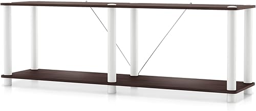 Miniatura 15 de Homes: Inside + Out Apexa Unidades de Estantería Estrecha Moderna de 4 Niveles, Estantes de Exhibición para Coleccionables, Estante de Pie de Fácil