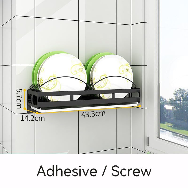 Escurreplatos de pared de acero inoxidable duradero con almacenamiento eficiente 2