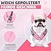 Hundegeschirr mit Hundeleine Set, Air-Mesh Atmungsaktiv Brustgeschirr für Kleine, Mittelgroße Hunde & Welpen, Weich Gepolstert Einstellbar Reflektierend Geschirr (Rosa, S)