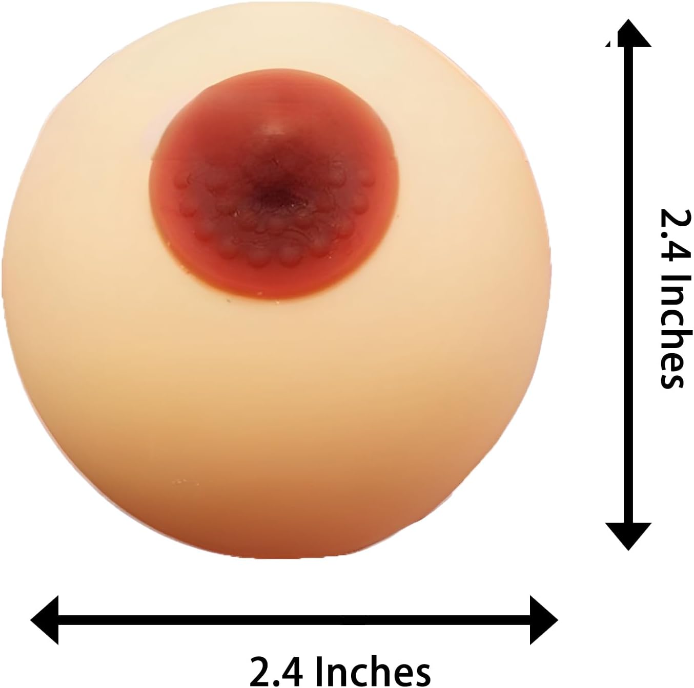 Vrogadso Funny Stress Ball Rubber Funny Ball Toys April Fool's Day Party Accessory -2.4 Inch