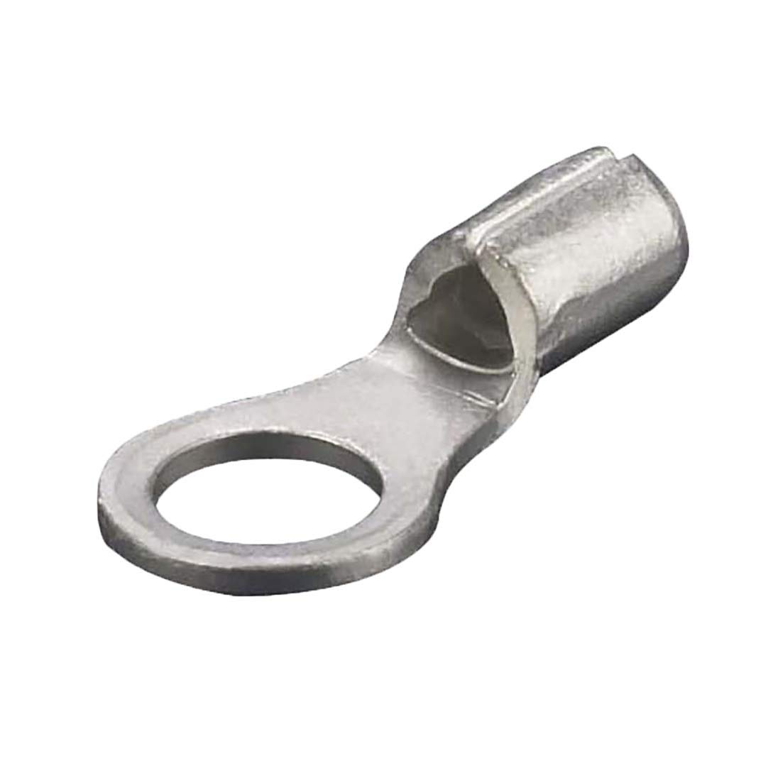 UKCable-Ties Open End Terminal Cable Size 10mm² Stude Hole 10mm Copper Ring Terminals Connector for Battery Earth Cables - Pack of 5