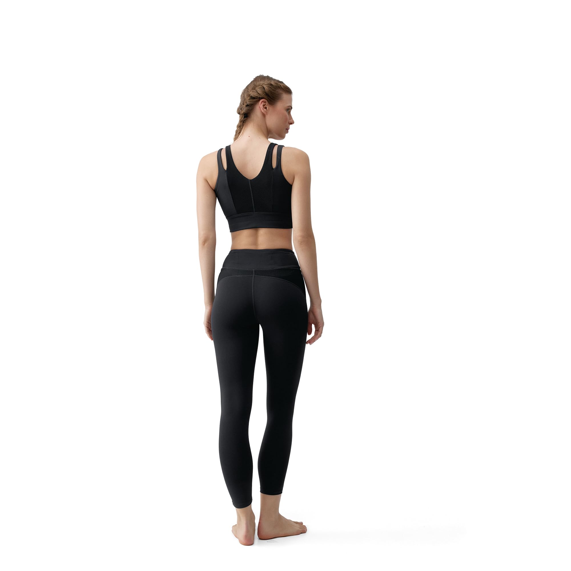 Born Reka Leggings da donna a vita intera, per allenamento, corsa, allenamento, allenamento Atleisure, leggings a vita media