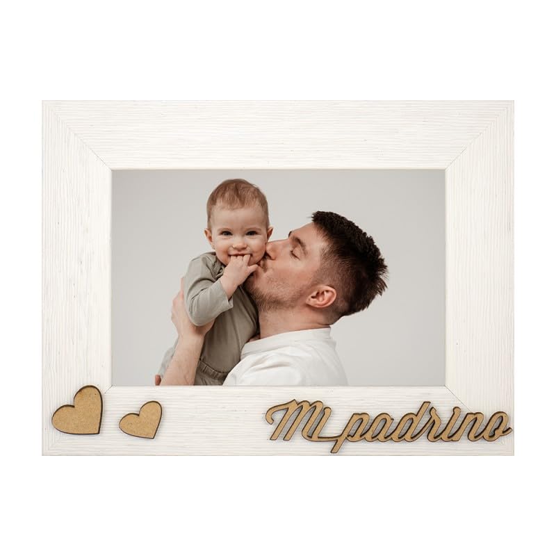 Demark - Marco de fotos para padrino, Portafoto para regalar a padrino, Padrino bautizo, Padrino boda.