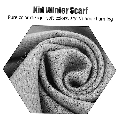 1pc Imitation Cashmere Boy Girl Neck Warmer Solid Color Scarf for Boys and Girls Warm Shawl for Daily Wear Outdoor Activities Chic Comfortable Design3