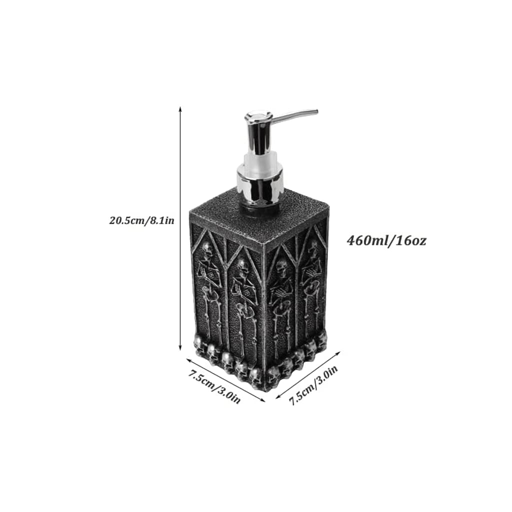 Dispensador de jabón de Resina, Bomba de jabón con botón pulsador de Gran Volumen, dispensador de loción Recargable, 16oz/460ml, encimera de baño, Cocina