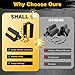 SHALL Wheel Chocks, Heavy Duty Rubber Wheel Chocks with 3 Reflective Strips, Solid Block Stopper for RV Trailer Camper Truck Car Aircraft, 2 Pair/4 Pack with Rope, Yellow