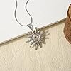 Mikovivi Ciondolo Sole in Argento, Delicata Collana a Forma di Sole Ciondolo Solare Magico Collana con Girasole Accessori di Gioielleria Lucenti e Vistosi per Donna #2