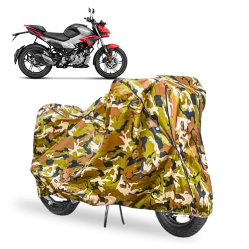 Image of Waterproof Bike Cover Compatible with Hero Xtreme 125R All Weather, UV Heat Resistant, Dustproof, Triple Stitched, Windproof Elastic Bottom
