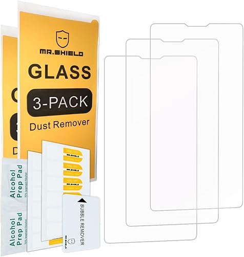 Miniatura 2 de MrShield Paquete de 3 Protector de pantalla diseñado para Sonim XP10 vidrio templado vidrio japonés con dureza 9H con reemplazo de por vida