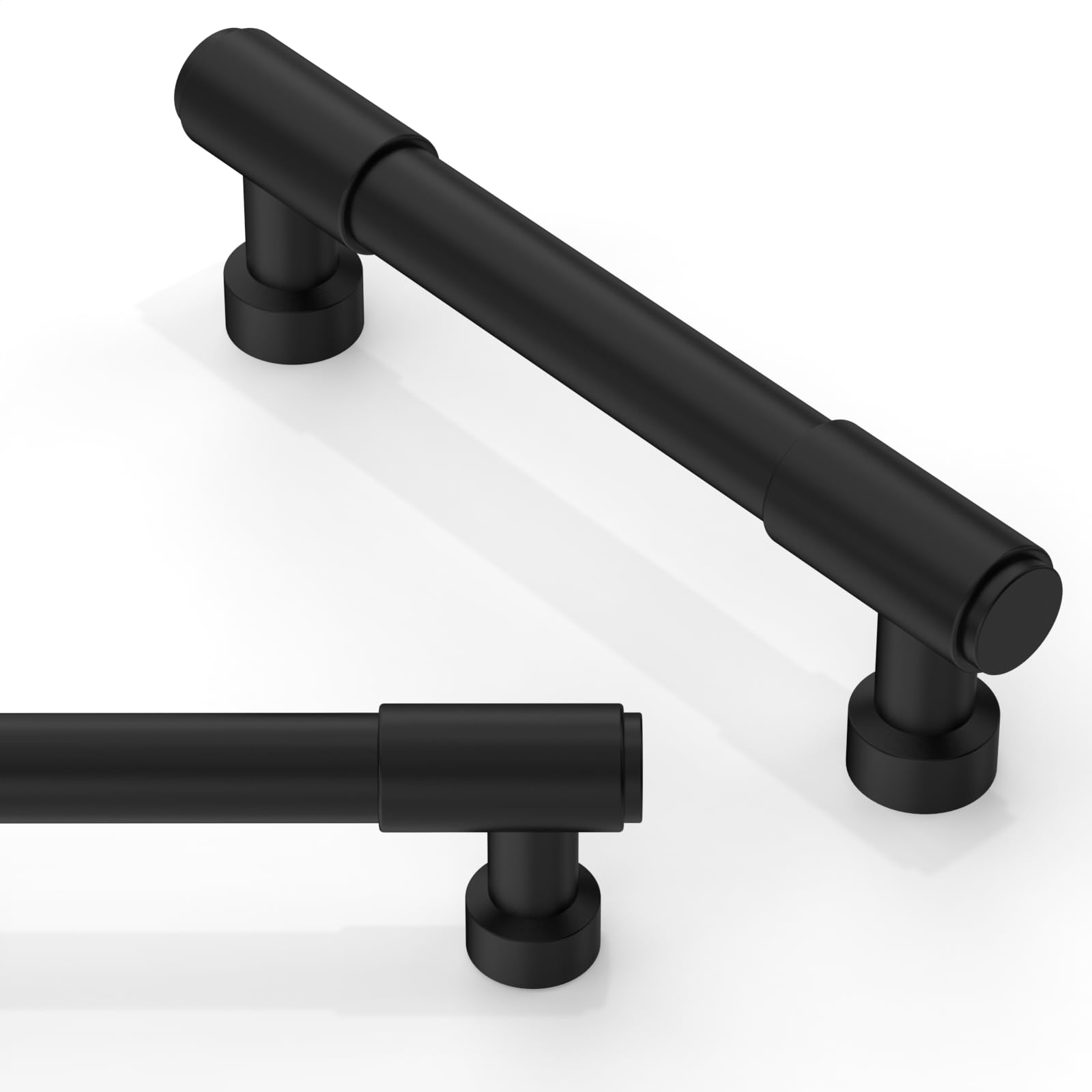 Asimerdeco 10 Pack Matte Black Cabinet Pulls 3.75 Inch(96mm) Kitchen Cupboard Handles Cabinet Hardware Drawer Pulls