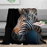 ✨ DESIGN Zèbre ÉLÉGANT : Sublimez votre décoration intérieure avec ce motif Amour de la Nature unique. Grâce à une technologie d'impression haute définition, les couleurs restent éclatantes et les détails nets, faisant de ce plaid une véritable pièce maîtresse pour votre salon ou votre chambre.
