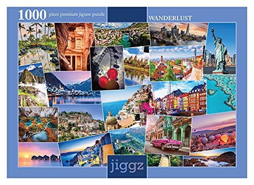 1000 Stück Wanderlust Travel Premium Puzzle Cover