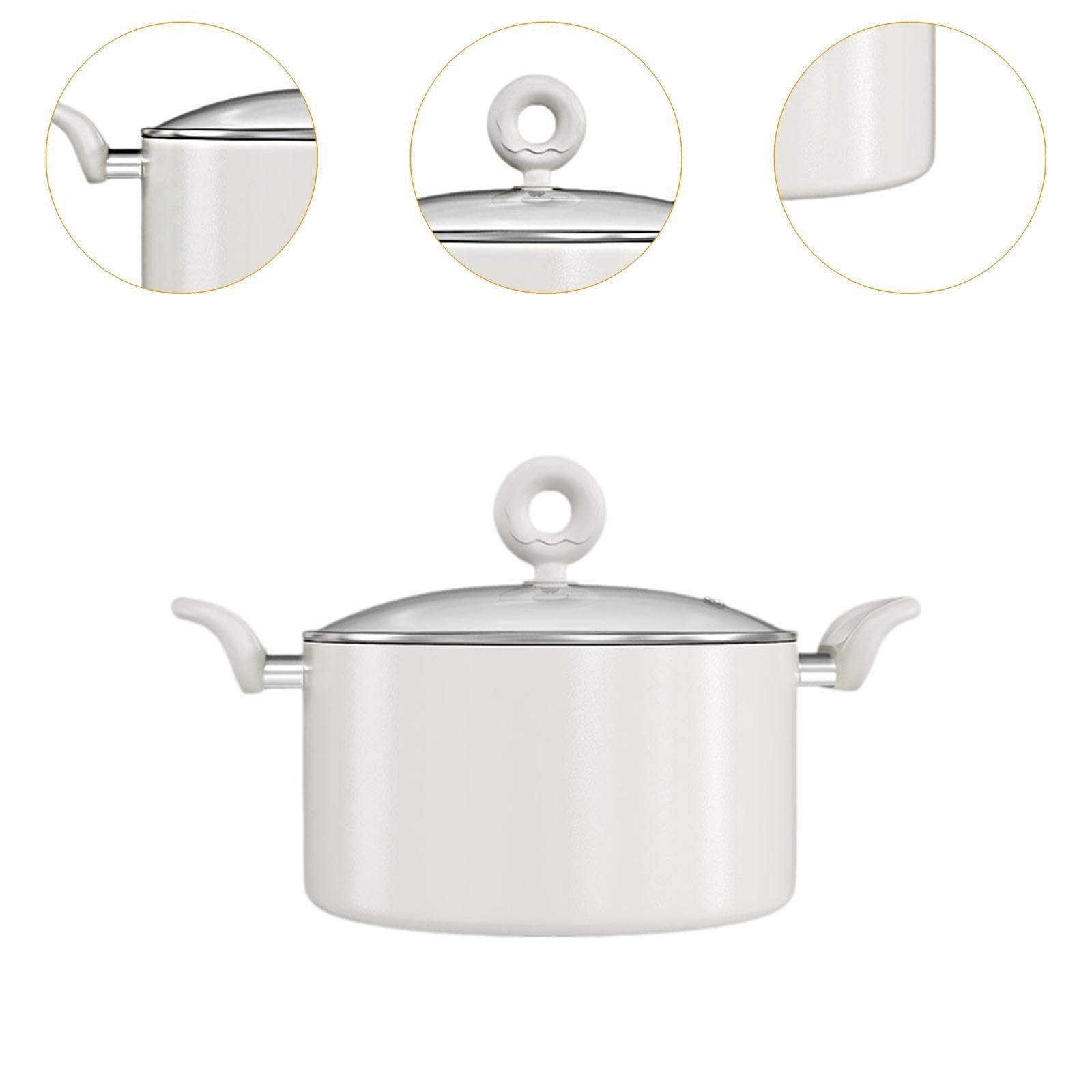 rockible Camping Pot with Lid Lightweight Multifunctional Soup Pot Stockpot for Traveling Home Camping Backpacking Outdoor Activities