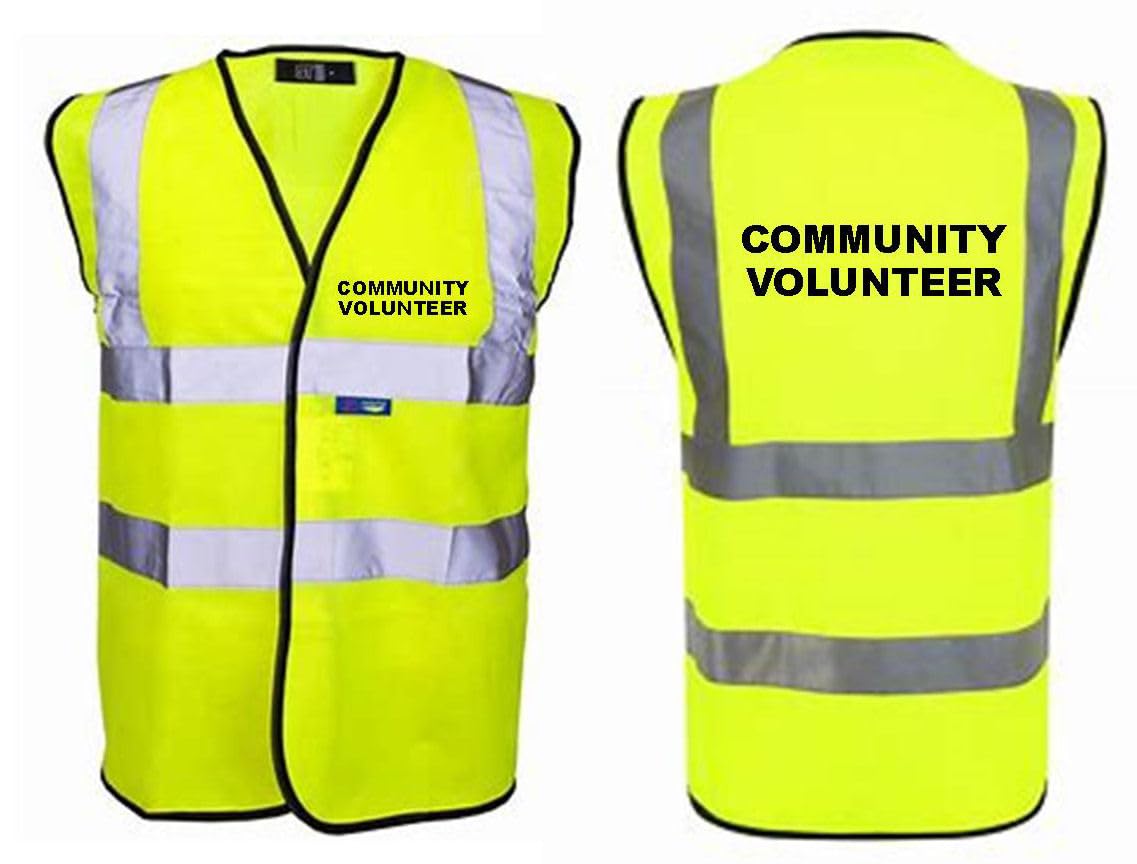 SMB Novelties COMMUNITY VOLUNTEER HI VIS VEST (XXXXL)