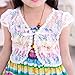 FOUTTUE Little Girls' Lace Short Sleeve Bolero Cardigan Shrug Summer Outerwear Lace Wedding Shawl for Baby Girls White, 6-8 Years