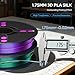 1.75 PLA Filament Bundle, Silk PLA Dual Color Coextrusion Filament, 3D Printer Filament Bundle, Accuracy+/- 0.02mm for Most FDM 3D Printers, 4 Spools 250g Each(2.2lbs)