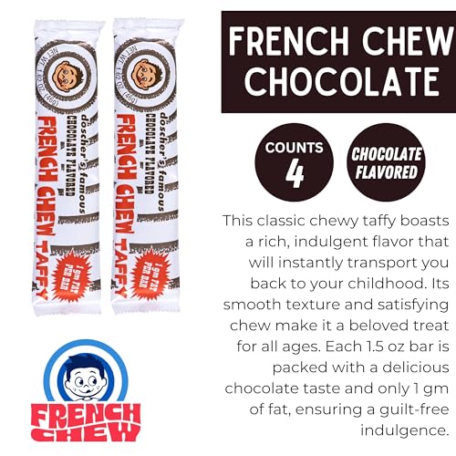 Caramelos French Chew sabor chocolate, pack de 4 miniatura 3